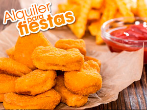 Puesto de Nuggets tipo Kermess para fiestas