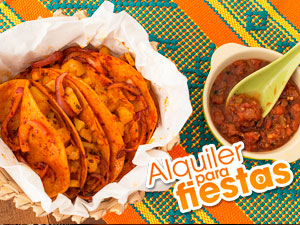 Puesto de Tacos de Canasta tipo Kermess para fiestas