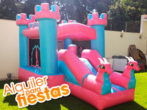 Renta de Inflable Mini Castillo de Princesas