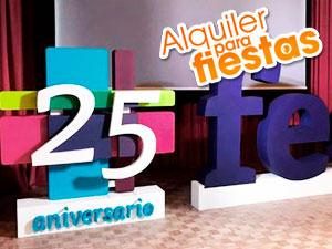 Renta de Letras Gigantes para Aniversarios