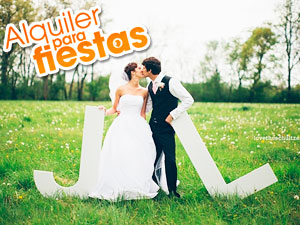 Renta de Letras Gigantes para Bodas
