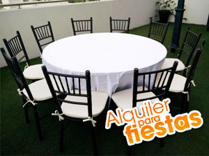 Alquiler y renta de mesas y sillas