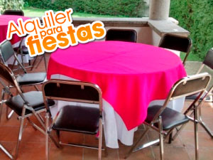 Renta de sillas y mesas para fiestas