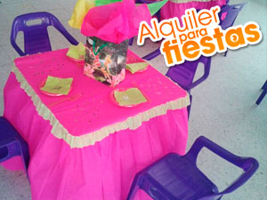 Renta de sillas y mesas infantiles